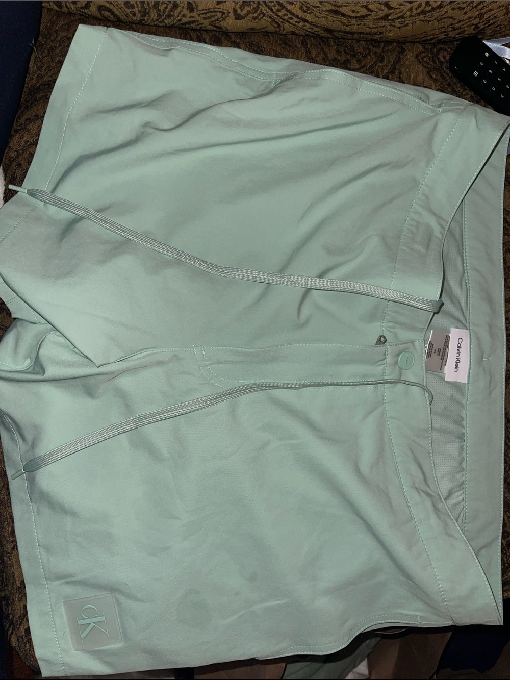 Calvin Klein Men’s Light Mint Green Swim Shorts